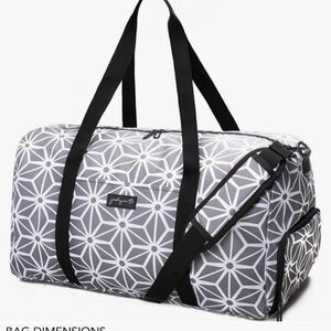 Jujube Gray Geometric Duffle Bag